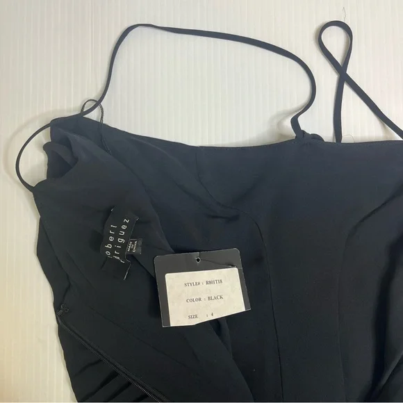 Robert Rodriguez Silk Black Ruffle Camisole Blouse - Picture 8 of 10